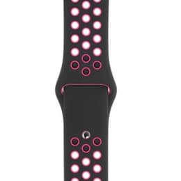 Apple Watch (Series 6) 2020 GPS 44 - Aluminium Silver - Nike Sport band Black/Explosive pink