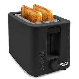 Toaster Grille-pain Toaster Dolce Casa DC-GP-2 T-DGL-N - 700W, 2 tranches, Décongélation,Thermostat, tiroir à miettes, Noir Mat slots - Black