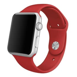 Apple Watch Series 5 (2019) GPS 44 mm - Aluminium Silver - Sport band Red
