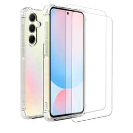 Case Galaxy A56 and 2 protective screens - TPU - Transparent