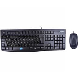 Logitech Keyboard QWERTY English (US) MK120 wired mouse and keyboard kit with preapplied layout stickers