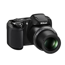 Nikon Coolpix L340 - Black + Nikon Nikkor Wide zoom optical 4-112mm f/3.1-5.9
