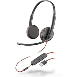 Plantronics Poly Blackwire 3225 (209747-101) wired Headphones with microphone - Black/Red