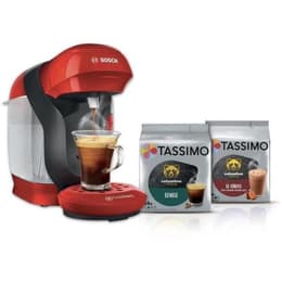 Espresso coffee machine combined Machine a Cafe 1 machine a multi-boissons Tassimo BOSCH - STYLE TAS1103 rouge + 2 packs de T- Discs - 0,7 l L - Red
