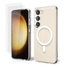 Case Galaxy S23 Plus and 2 protective screens - TPU - Transparent