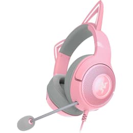 Razer Kraken Kitty V2 gaming wired Headphones with microphone - Pink/Grey