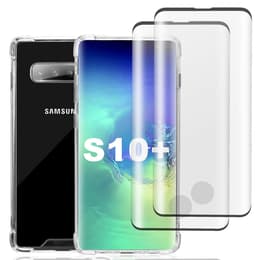 Case Galaxy S10+ and 2 protective screens - Recycled plastic - Transparent