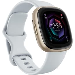 Fitbit Smart Watch Sense 2, Blue Mist/Soft Gold HR GPS - Gold