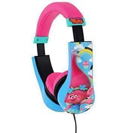 Techtraining Kid Safe Trolls wired Headphones - Blue/Pink