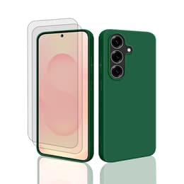 Case Galaxy S25 and 2 protective screens - Silicone - Green