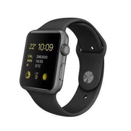 Apple Watch (Series 5) 2019 GPS + Cellular 40 - Stainless steel Black - Sport loop Black