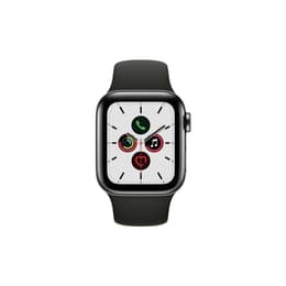 Apple Watch Series 5 (2019) GPS + Cellular 40 mm - Stainless steel Space Black - Sport band Black