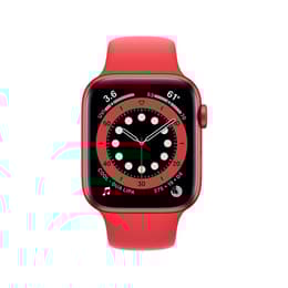 Apple Watch Series 6 (2020) GPS 44 mm - Aluminium Red - Sport band Red