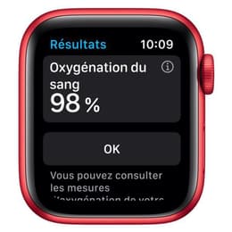 Apple Watch Series 6 (2020) GPS 44 mm - Aluminium Red - Sport band Red