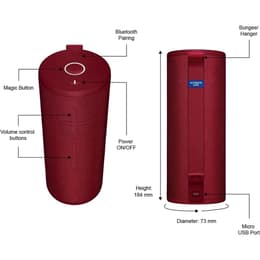 Ultimate BOOM 3 Bluetooth Speakers - Red