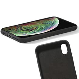 Case iPhone XS Max and 2 protective screens - Silicone - Black