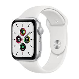 Apple Watch Series 4 (2018) GPS + Cellular 44 mm - Aluminium Silver - Sport band White