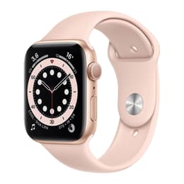 Apple Watch (Series 6) 2020 GPS + Cellular 44 - Aluminium Gold - Sport band Pink