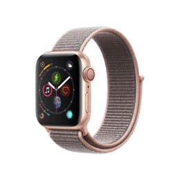 Apple Watch (Series 4) 40 - Aluminium Rose gold - Woven nylon Pink