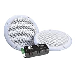 E-Audio Haut-parleurs WATERPROOF Hifi 80W plafond encastrable amplifiée compatible Smartphone Google Home Bluetooth Amazon Alexa Bluetooth Speakers - Grey