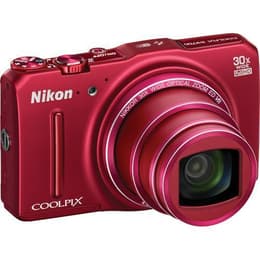 Compact Coolpix S9700 - Red + Nikon Nikkor 30X Wide Optical Zoom ED VR 25-750mm f/3.7-6.4 f/3.7-6.4
