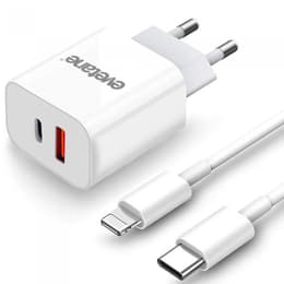 Cable and Wallplug (USB + USB-C) 20W - Evetane
