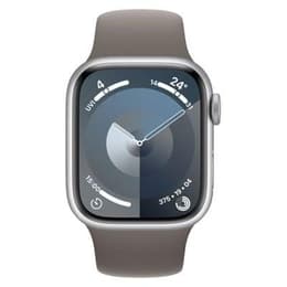Apple Watch Series 9 (2023) GPS + Cellular 41 mm - Aluminium Silver - Sport band Grey