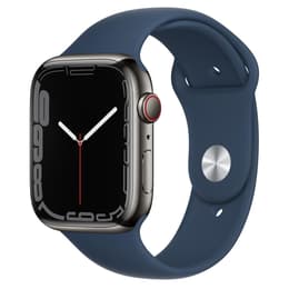 Apple Watch Series 7 (2021) GPS + Cellular 41 mm - Stainless steel Graphite - Sport band Blue
