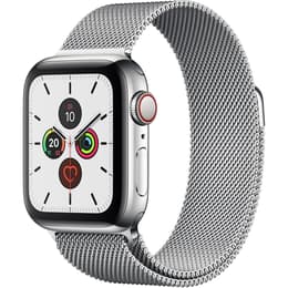 Apple Watch (Series 5) 2019 GPS + Cellular 40 - Stainless steel Silver - Milanese Silver