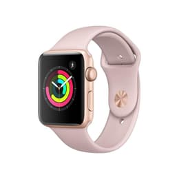 Apple Watch (Series 3) 2017 GPS + Cellular 42 - Aluminium Gold - Sport loop Pink