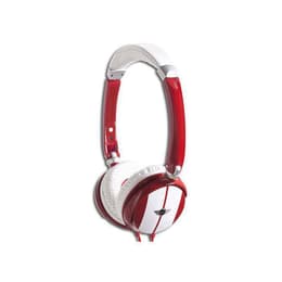 Mini MNHP814RE wired Headphones with microphone - Red/White
