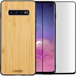 Case Galaxy S10+ and protective screen - Wood - Brown