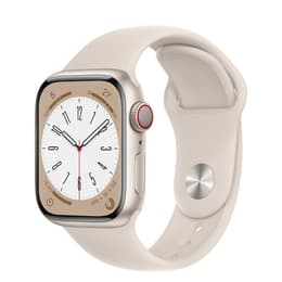 Apple Watch (Series 8) 2022 GPS 45 - Aluminium Beige - Sport band Starlight