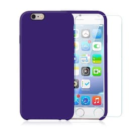 Case iPhone 6/6S and 2 protective screens - Silicone - Mauve