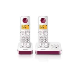 Téléphone sans fil duo avec répondeur Philips D2152WP/FR Landline telephone