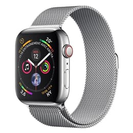 Apple Watch (Series 4) 2018 GPS + Cellular 44 - Stainless steel Silver - Milanese Silver