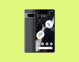 Front view of the Google Pixel 7a.