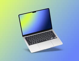 An image of the Apple MacBook Air M2 with its Liquid Retina screen showing vivid colors.