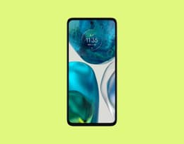 Front view of the Motorola Moto G52 with a bright screen.