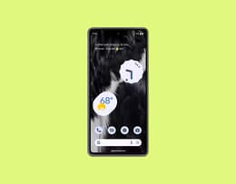 Front view of the Google Pixel 7a.