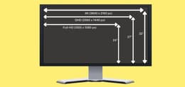 PC monitor size and resolution comparison.