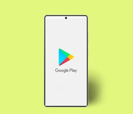 Close-up picture of a Samsung Galaxy screen showing the Google Play app store.