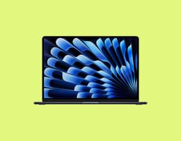 Front view of the 15-inch Apple Macbook Air M3 with its screen black.