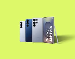 An image of all 3 Samsung Galaxy S25 models, one next to the other with the back side showing and in different colours.