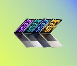 Apple MacBook Air M2 in different colour options