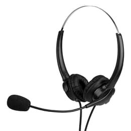 Simple Telecomms Ltd HSD308 noise-Cancelling wired Headphones with microphone - Black