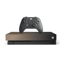 Xbox One X 1000GB - Gold/Black - Limited edition Gold Rush Special Edition Battlefield V + Battlefield V