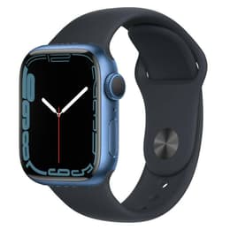Apple Watch (Series 7) GPS + Cellular 41 - Aluminium Blue - Sport band Black
