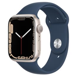 Apple Watch (Series 7) GPS 41 - Aluminium Silver - Sport band Blue