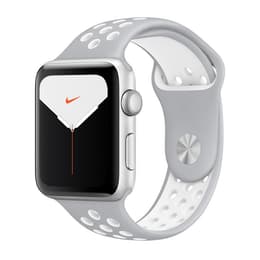 Apple Watch (Series 5) GPS 40 - Aluminium Silver - Nike Sport band band Grey/White
